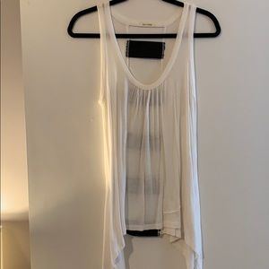 White Open Back Tank